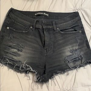 High rise black shorts express size 6